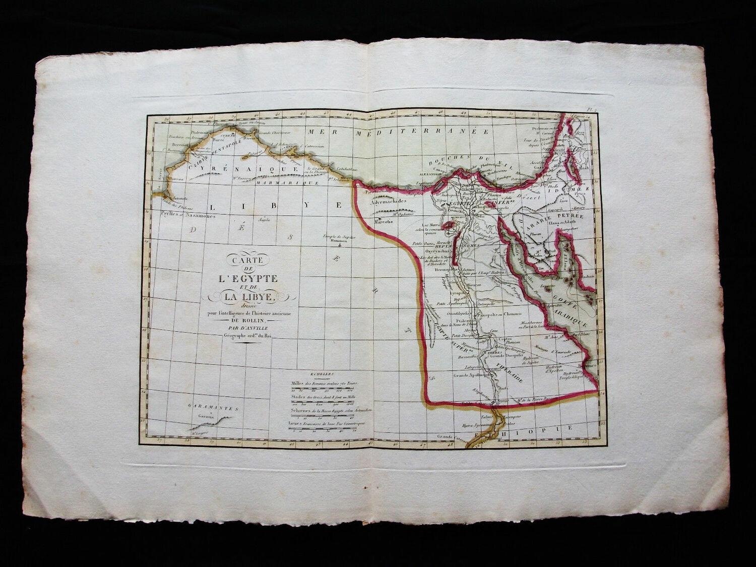 Антикварная карта Древнего Египта 1770-1780 гг.