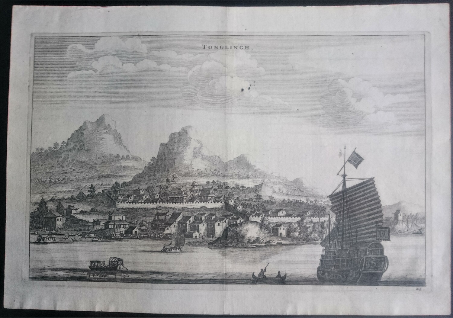 Вид китайского города Тунлин 1668 год