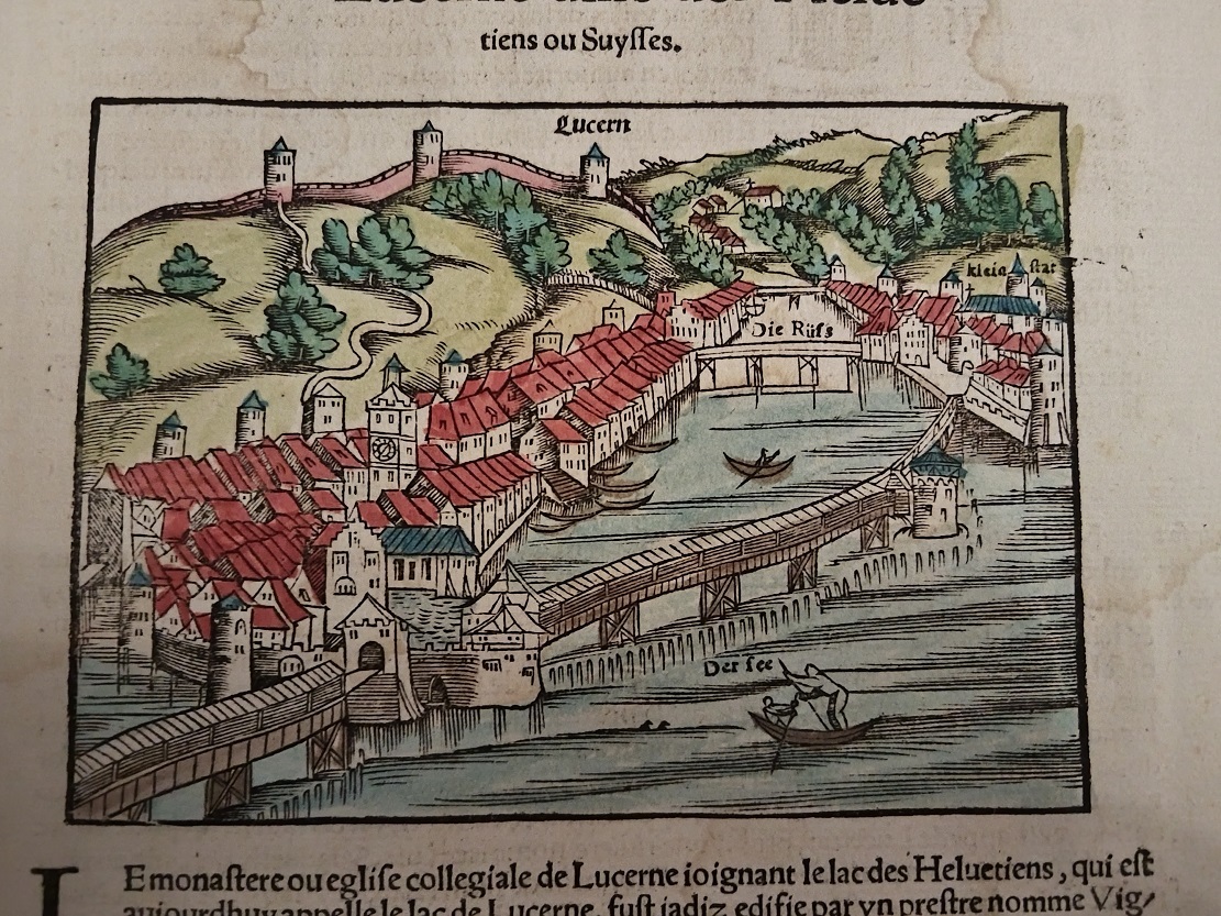 Вид города Люцерна 1552 год.