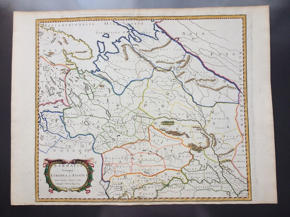 Антикварная карта Сарматии 1654 год.
