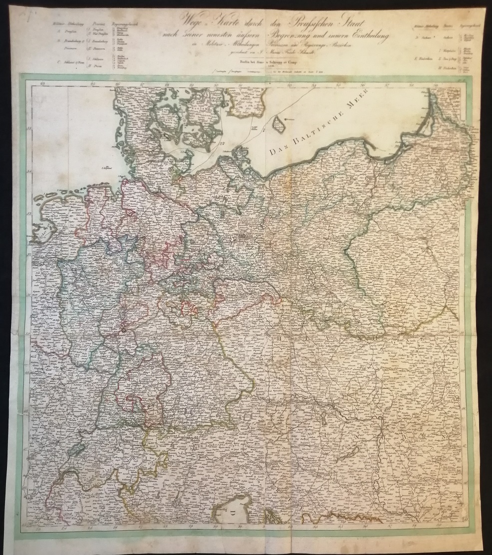 Карта Пруссии 1816 год. RRR