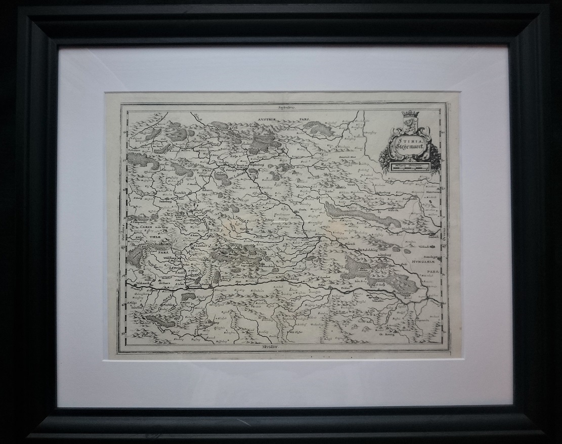 Антикварная карта Штирии 1644 год.