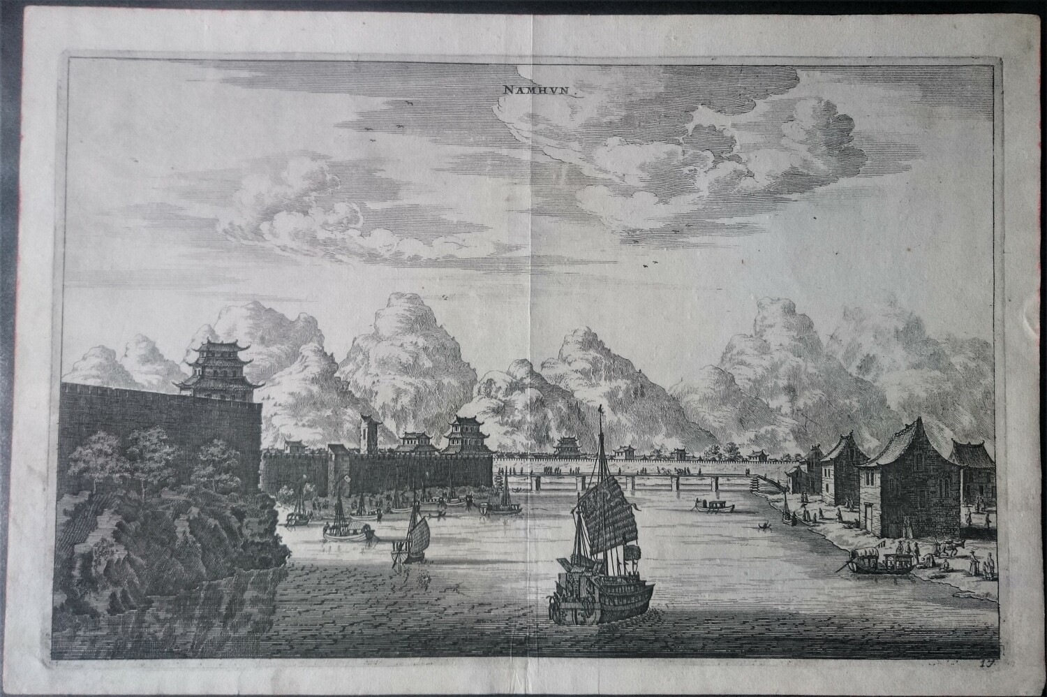 Вид китайского города Наньсюн 1668 год.