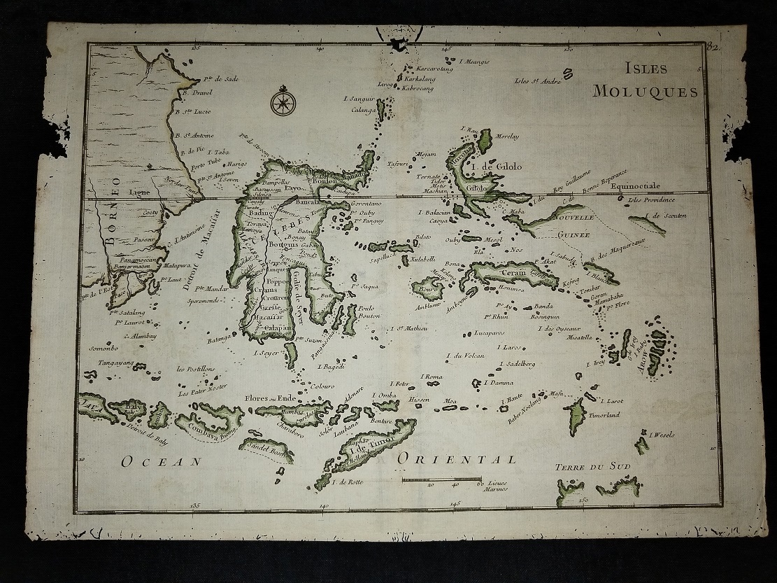 Карта Молуккских островов 1746 год.