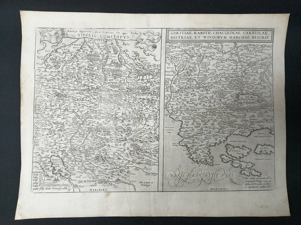 Карта Австрии и Хорватии 1581 год.