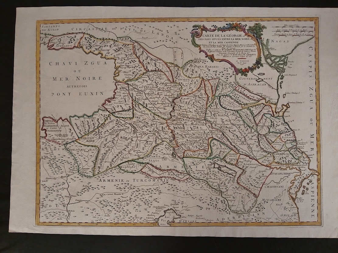 Большая карта Кавказа 1775 год.