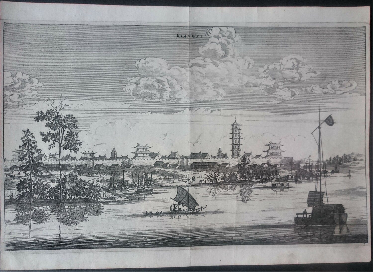Вид китайского города Наньчан 1668 год