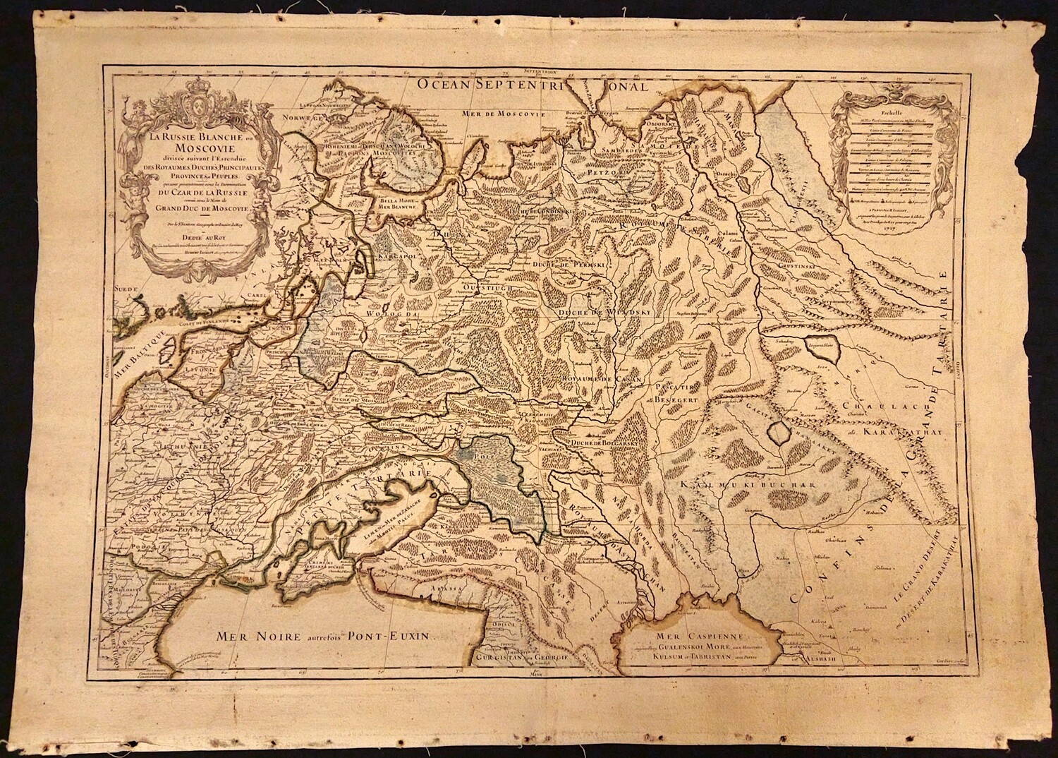 Карта Белой России или Московии 1717 год.