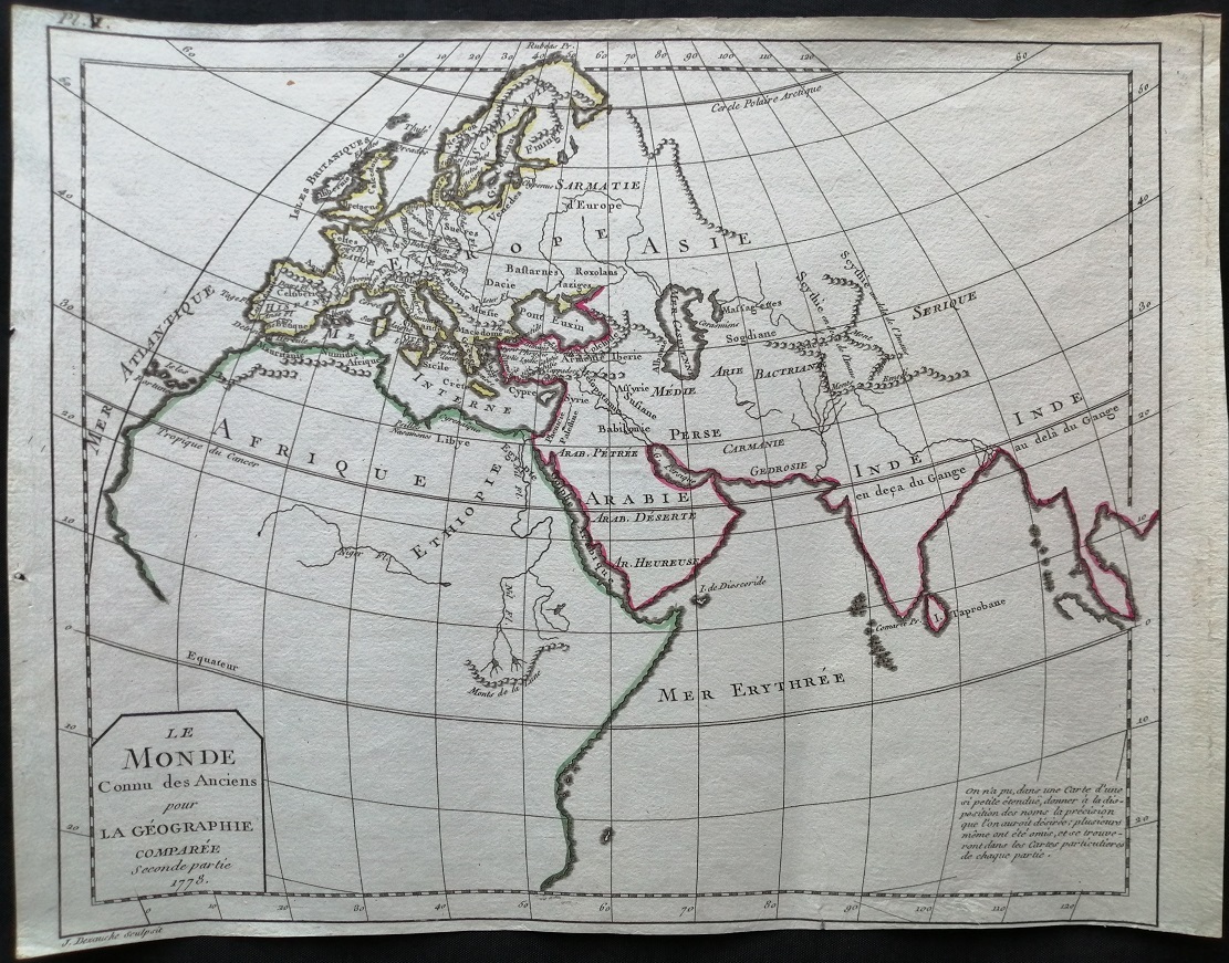 Антикварная карта мира 1778 год.