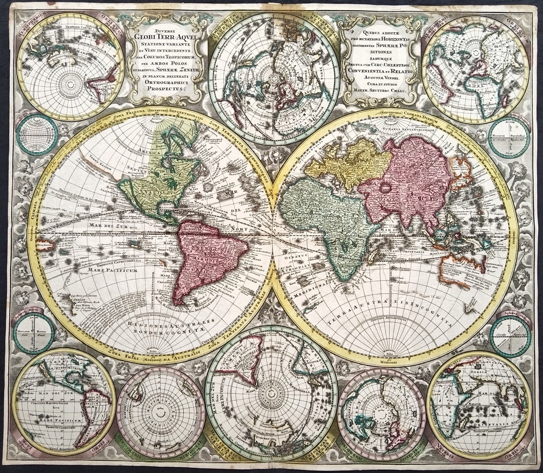 Карта мира 1735 год. RRR