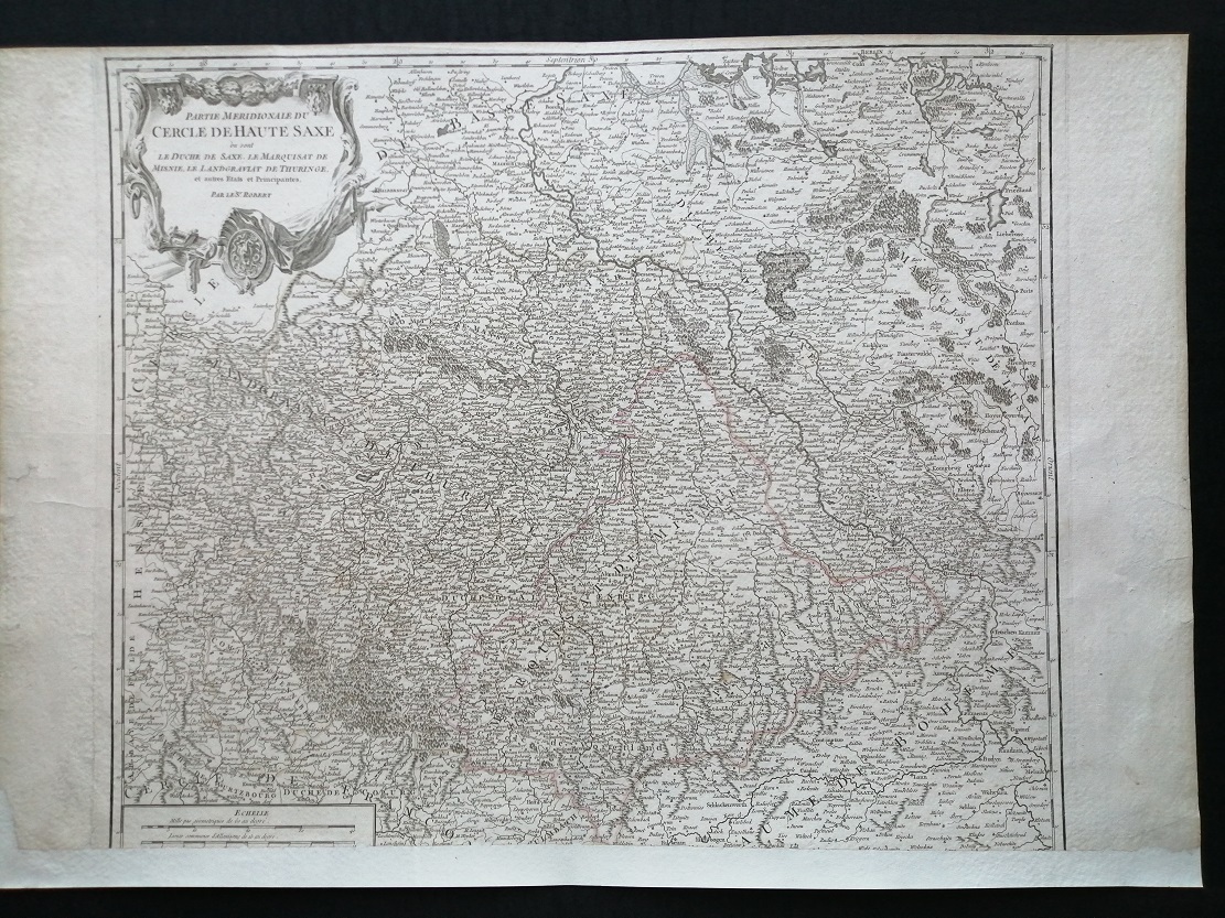 Карта Саксонии 1750 год.