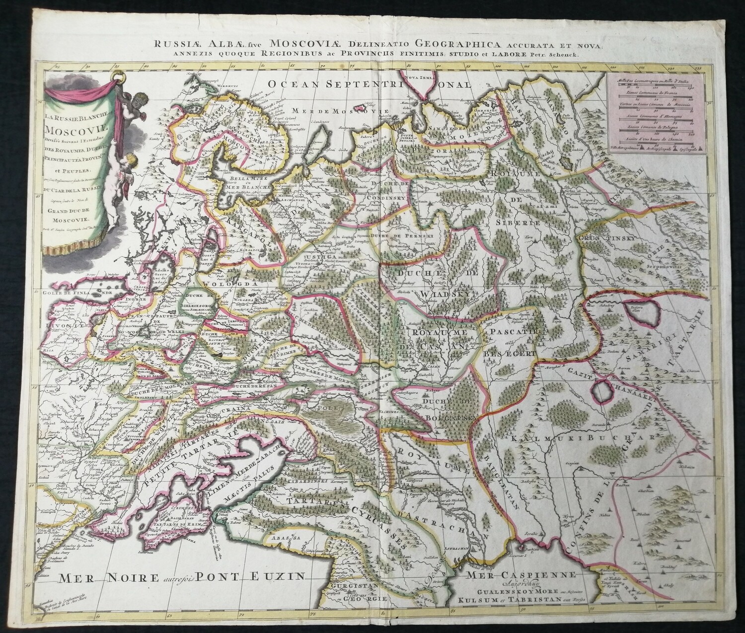 Карта Московии 1698 год.