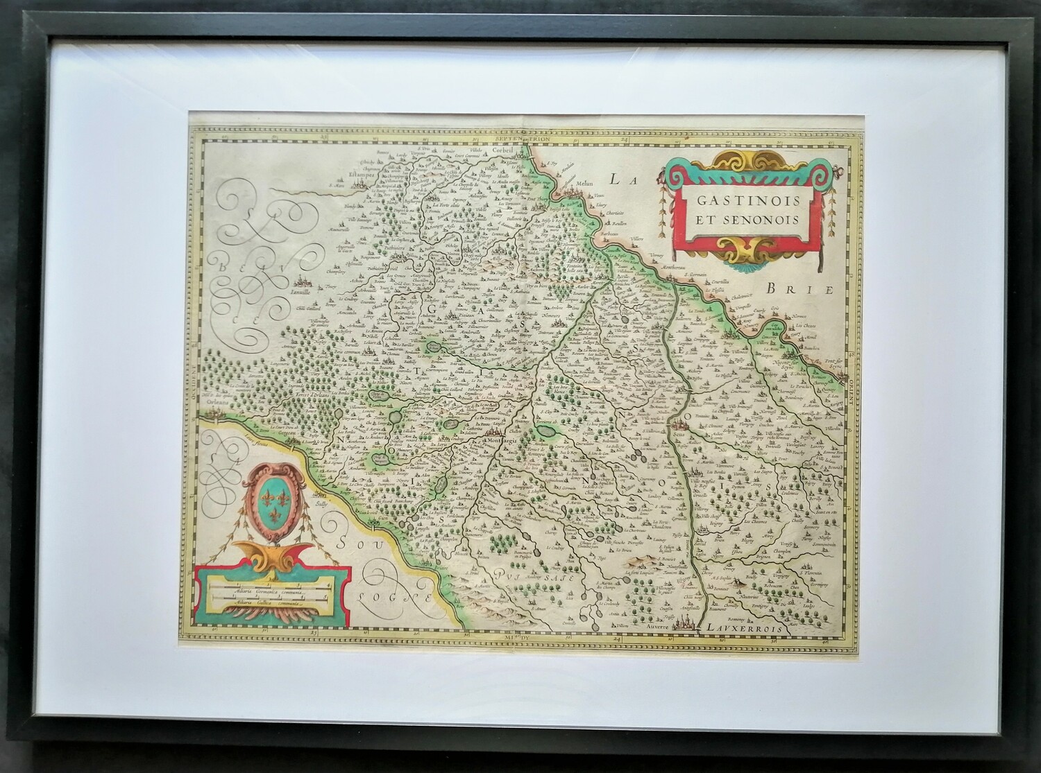 Антикварная карта Gastinois et Senonois 1631 год.